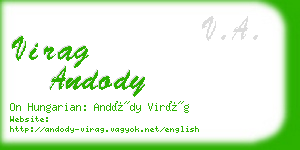 virag andody business card